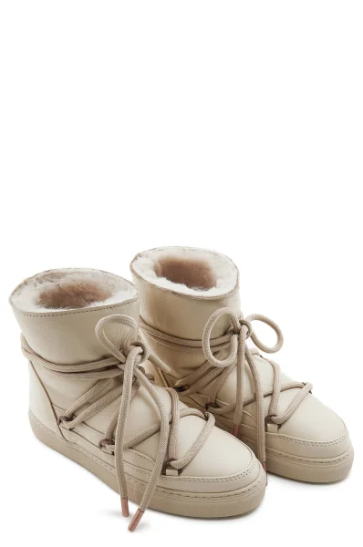 Usnjeni zimski čevlji NAPPA | z dodatkom volne INUIKII 	smetanasta	