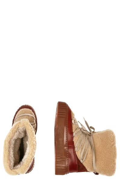 Usnjeni zimski čevlji Snowmont | z dodatkom volne Gant 	camel	