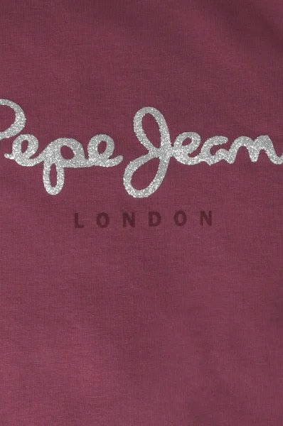 Majica HANA GLITTER | Regular Fit Pepe Jeans London 	bordo	