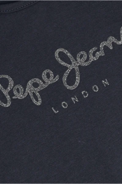 Majica HANA GLITTER | Regular Fit Pepe Jeans London 	temno modra	