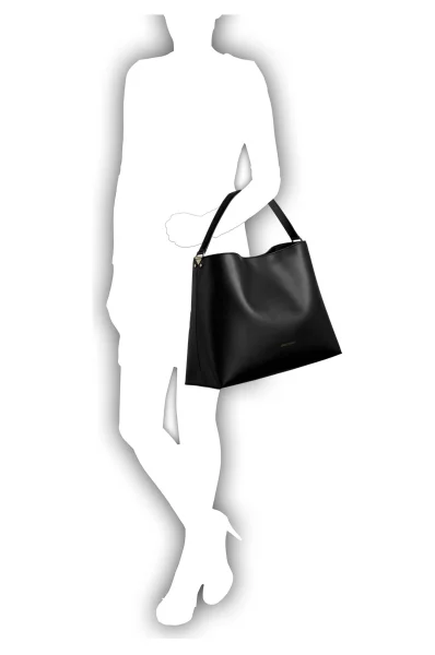 nakupovalna torba + torbica za okoli pasu Emporio Armani 	črna	