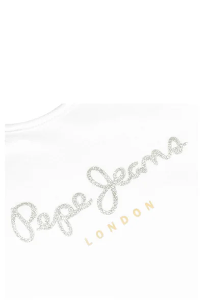 Majica HANA GLITTER | Regular Fit Pepe Jeans London 	bela	