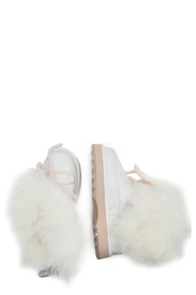 Usnjeni zimski čevlji Blurred Glossy | z dodatkom volne EMU Australia 	bela	