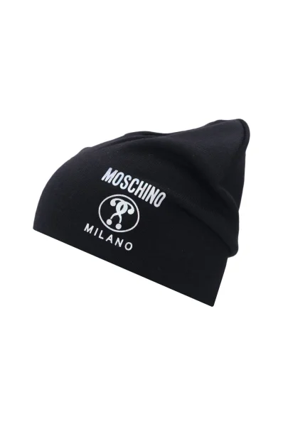 volnena kapa Moschino 	črna	