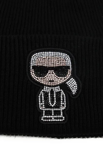 Kapa | z dodatkom volne in kašmirja Karl Lagerfeld 	črna	