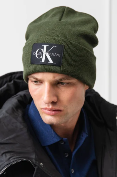 kapa | z dodatkom volne in kašmirja Calvin Klein 	olivna	