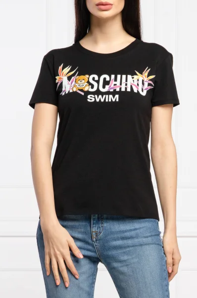 t-shirt | regular fit Moschino Swim 	črna	