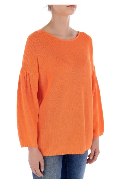 pulover westona | loose fit | z dodatkom svile BOSS ORANGE 	oranžna	