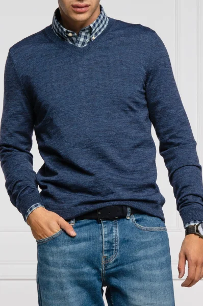volneni pulover melba p | slim fit BOSS BLACK 	modra	