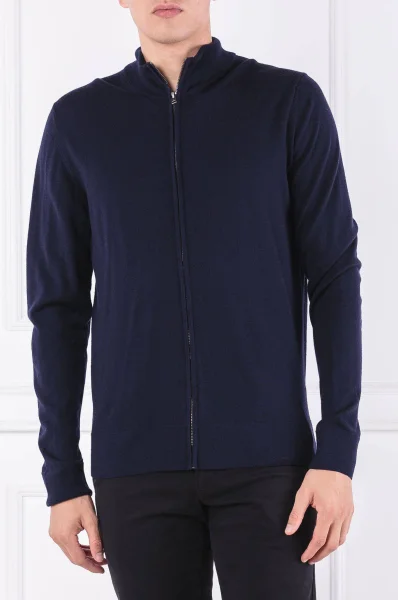 volneni pulover superior | regular fit Calvin Klein 	temno modra	