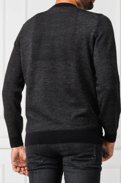 volneni pulover bilivio | regular fit BOSS BLACK 	črna	
