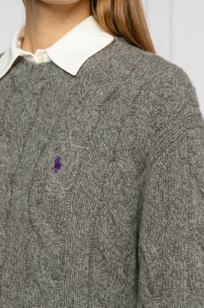 Volneni pulover | Regular Fit | z dodatkom kašmirja POLO RALPH LAUREN 	siva	