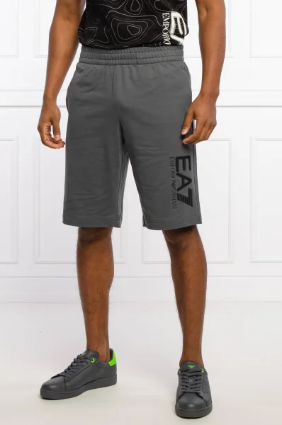Kratke hlače | Regular Fit EA7 	grafitna barva	