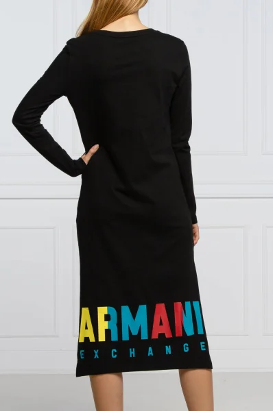 obleka Armani Exchange 	črna	
