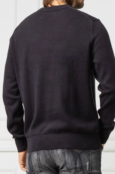 pulover iconic monogram logo | regular fit CALVIN KLEIN JEANS 	črna	