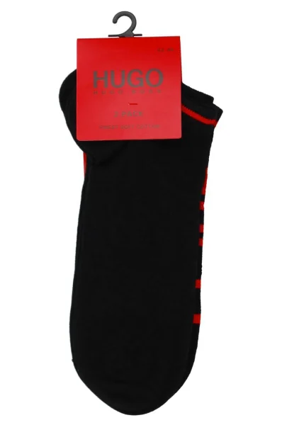 nogavice 2-pack as logo HUGO 	črna	