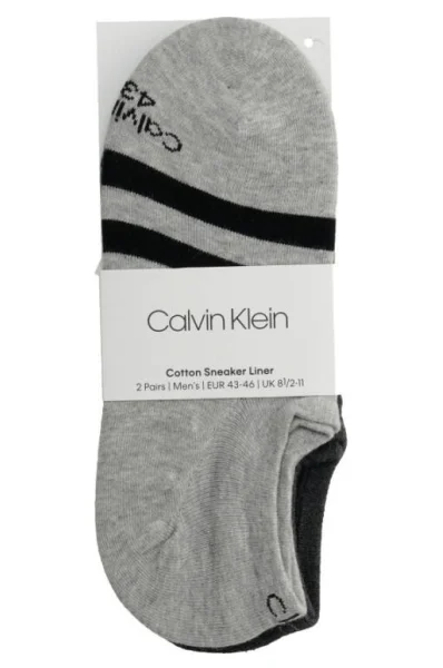 Nogavice/stopalke 2-pack Calvin Klein 	siva	