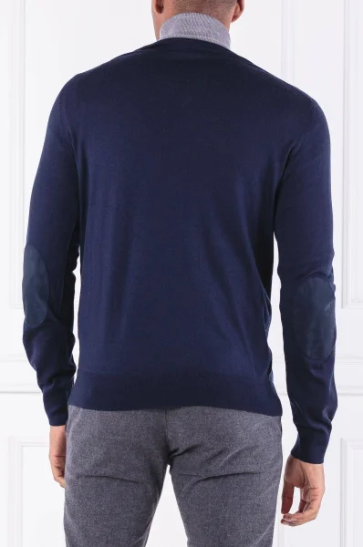 volneni pulover merino | regular fit Hackett London 	temno modra	