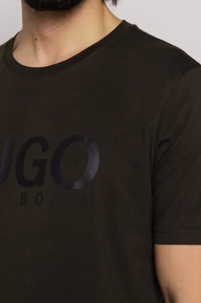 t-shirt dolive | regular fit HUGO 	kaki barva	