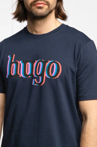majica dontrol | regular fit HUGO 	temno modra	