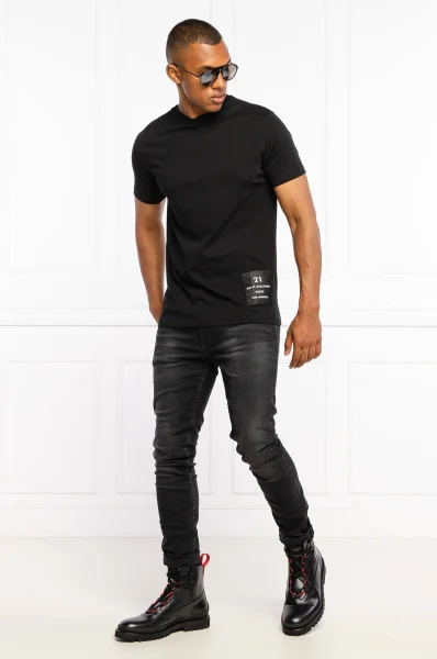 Majica | Slim Fit Karl Lagerfeld 	črna	