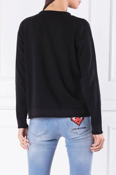 pulover | regular fit Love Moschino 	črna	