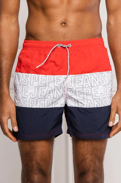 kratke hlače kąpielowe erik | regular fit Pepe Jeans London 	rdeča	