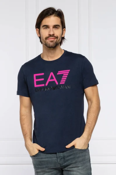 Majica | Regular Fit EA7 	temno modra	