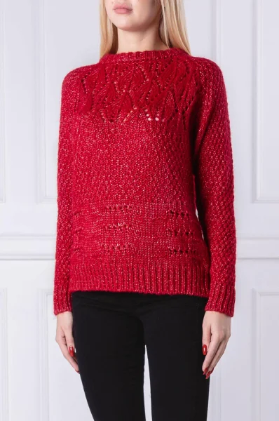 pulover gaenoir | regular fit | z dodatkom volne GUESS 	rdeča	