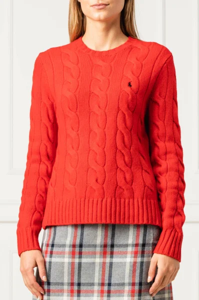 volneni pulover | regular fit | z dodatkom kašmirja POLO RALPH LAUREN 	rdeča	