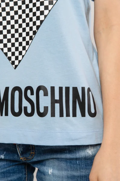 majica | regular fit Love Moschino 	svetlo modra barva	