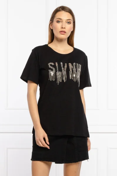 Majica | Regular Fit Silvian Heach 	črna	