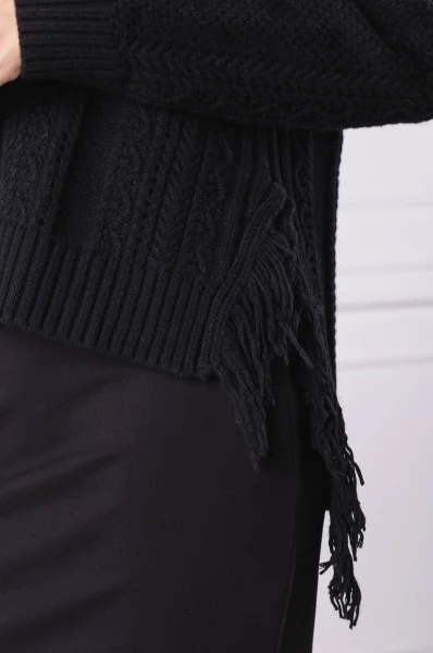 volneni pulover | regular fit | z dodatkom kašmirja TWINSET 	črna	