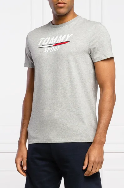 majica | regular fit Tommy Sport 	pepelnata	