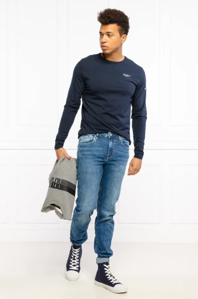 Longsleeve ORIGINAL | Slim Fit Pepe Jeans London 	temno modra	