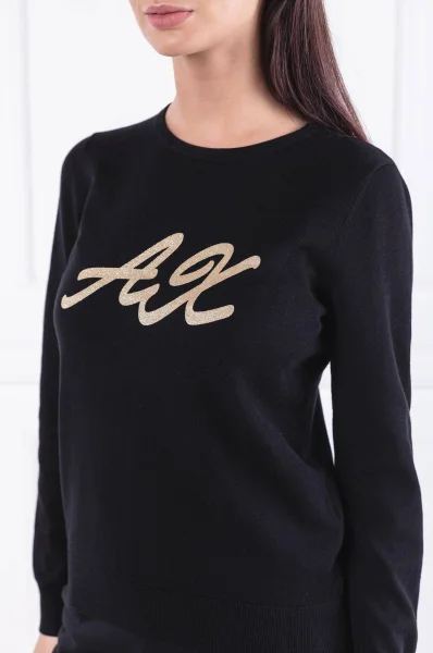 pulover | regular fit Armani Exchange 	črna	