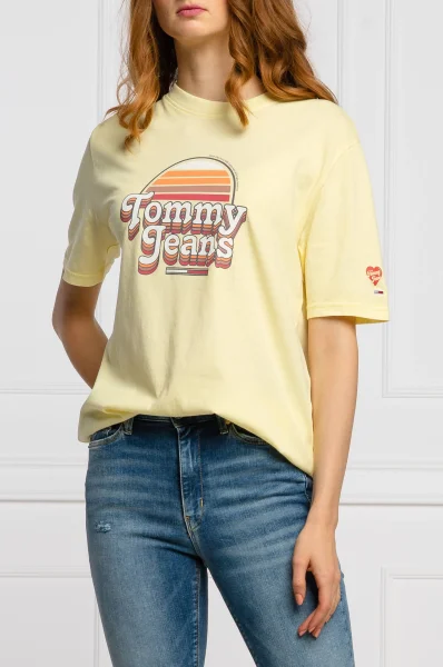 majica summer retro | regular fit Tommy Jeans 	rumena	