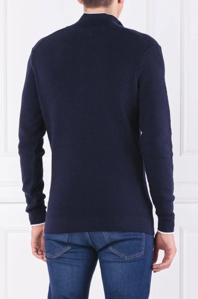 pulover zidney | regular fit BOSS GREEN 	temno modra	