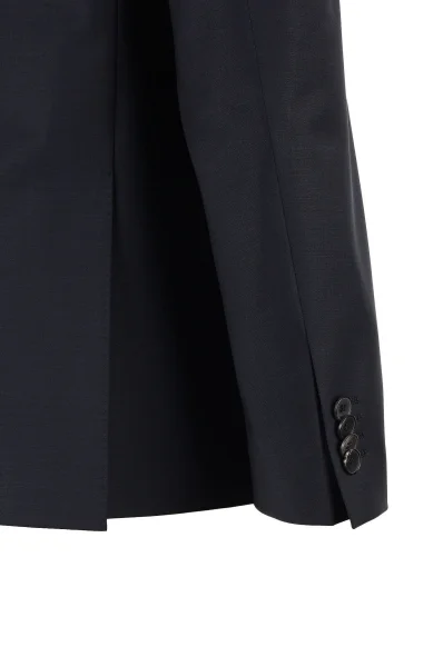 volnena suknjič ryan cyl | extra slim fit BOSS BLACK 	temno modra	