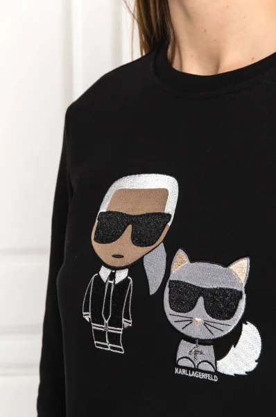 jopica ikonik karl & choupette | regular fit Karl Lagerfeld 	črna	