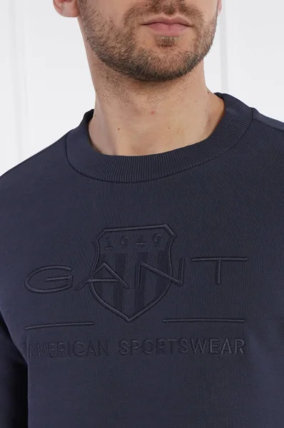 Bluza TONAL SHIELD | Regular Fit Gant 	temno modra	