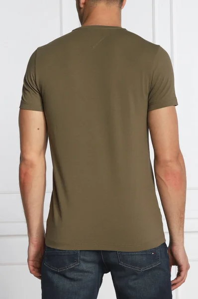 T-shirt | Slim Fit Tommy Hilfiger 	kaki barva	