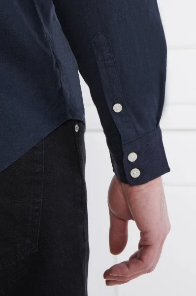 Lanena srajca | Regular Fit Guess Underwear 	temno modra	