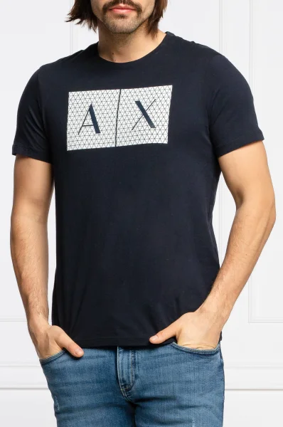 majica | slim fit Armani Exchange 	temno modra	