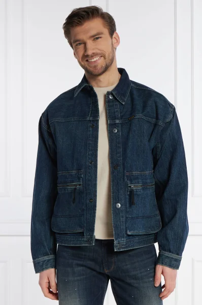 Jeans jakna Utility Coach Jacket | Straight fit | denim G- Star Raw 	temno modra	