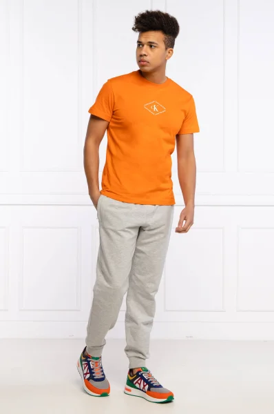 Majica | Regular Fit CALVIN KLEIN JEANS 	oranžna	