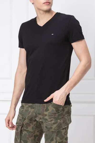 majica core | slim fit | stretch Tommy Hilfiger 	črna	