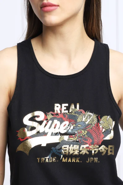 Top | Relaxed fit Superdry 	temno modra	