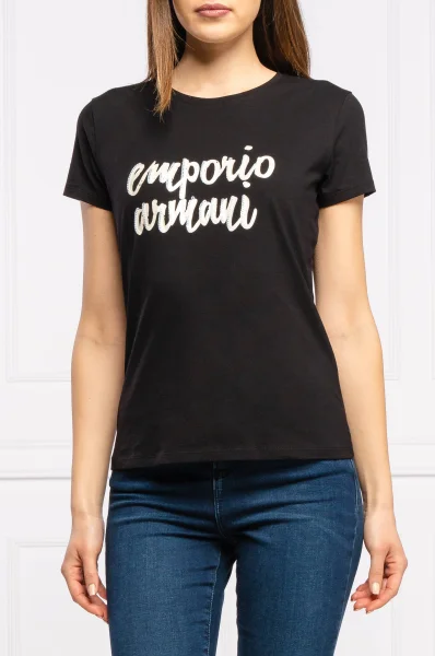 majica | regular fit Emporio Armani 	črna	