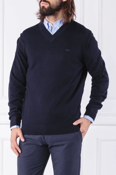 volneni pulover | regular fit Lacoste 	temno modra	